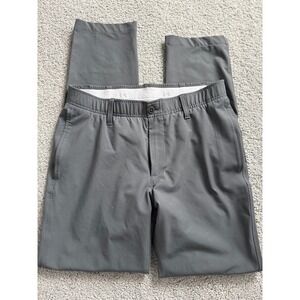 Under Armour Drive Mens Golf Pants Gray Flat Front Tech Chino 32x32